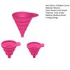 Набор из 3 силиконовых воронок Складные кухонные воронки Большие Средние Маленькие Воронки для переливания жидкости Термостойкие для розлива Кухонные гаджеты