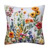 Velvet Throw Pillow Covers Floral Orange Red Botanical Pillowcases for Living Room Bedroom Sofa Bed Decoration Cushion Cover