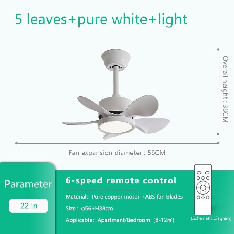 22" Household Electric Ceiling Fan with Hook 3/5 Blades & LED Lighting Fan Silent DC Motor & Energy Saving Fan