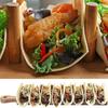 1/2Pcs Wooden Taco Holder Stand for 8 Tacos Burritos Taco Shell Holder Mexican Rolls Pancake Stand Tray Kitchen Accessory