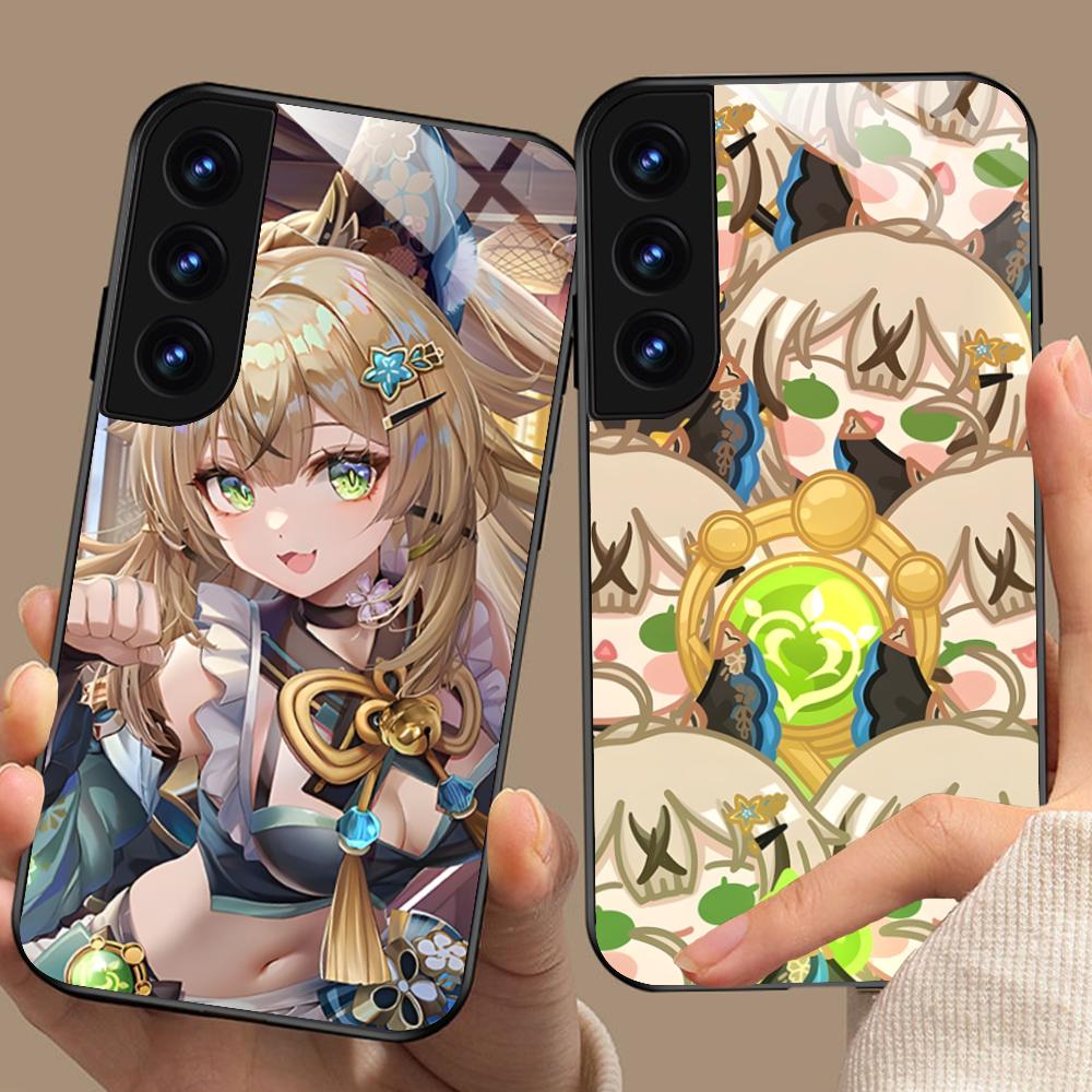 Игровой чехол для мобильного телефона GI Kirara для Samsung Galaxy A56 55 54 53 52 51 36 35 34 23 16 15 5G Стеклянный цветной чехол Роскошный красивый
