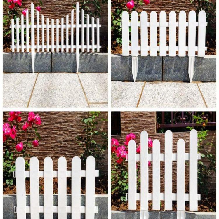 Белый пластиковый плетень для сада, двора или декора виллы (в помещении/на улице).