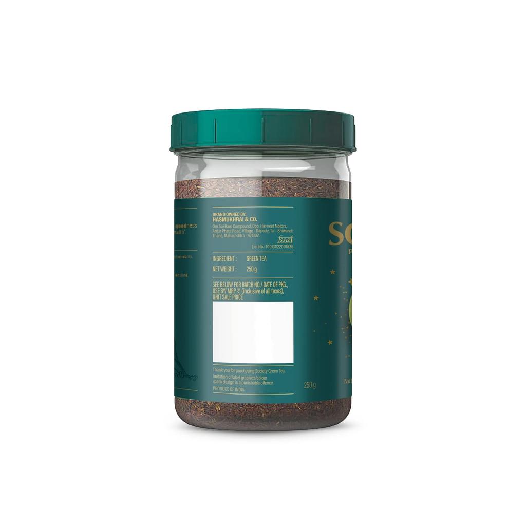 Society Premium Green Tea 250G Jar Pack of 2 Loose Leaf Tea Rich Antioxidants Natural Refreshing Beverage