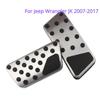 Stainless Steel Car Accelerator Pedal Brake Pedals Non Slip Cover for Jeep Wrangler JK 2007-2016 2017 Accessories