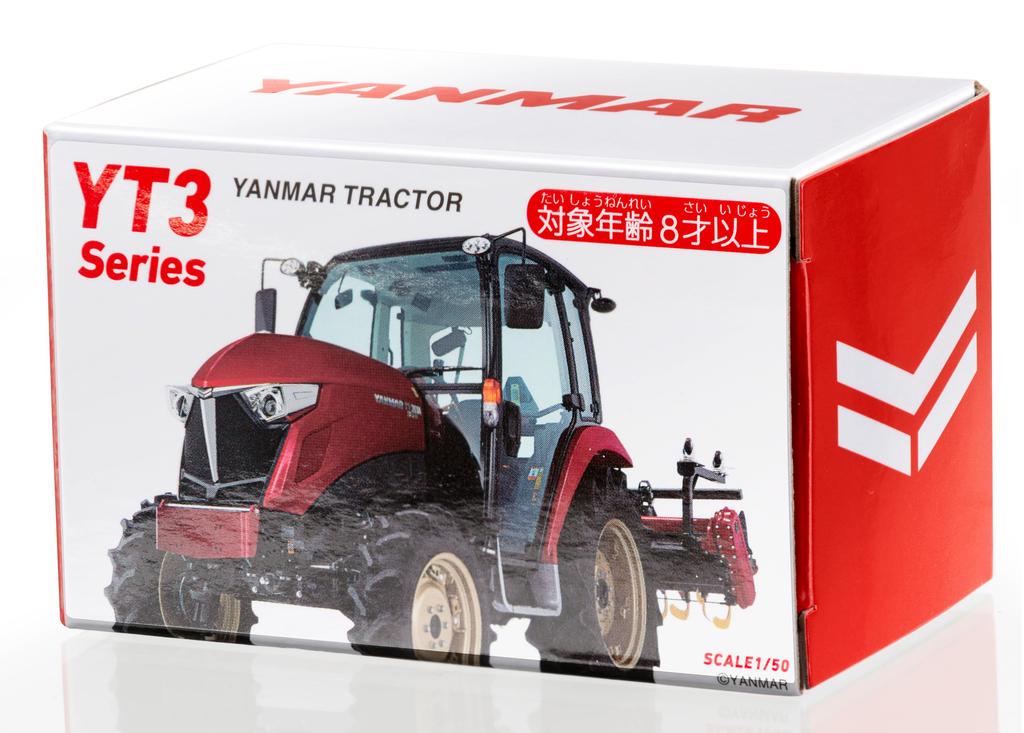 Миниатюра трактора YANMAR YT3 - Миниатюрный автомобиль-трактор YANMAR Миниатюрная модель Игрушка Рабочая техника