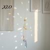 Sophisticated Balcony Decor Crystal Suncatcher, Rainbow Maker Prism Hanging Wind Chime, Pendant Boho Room Decoration for Window, Balcony, Garden,