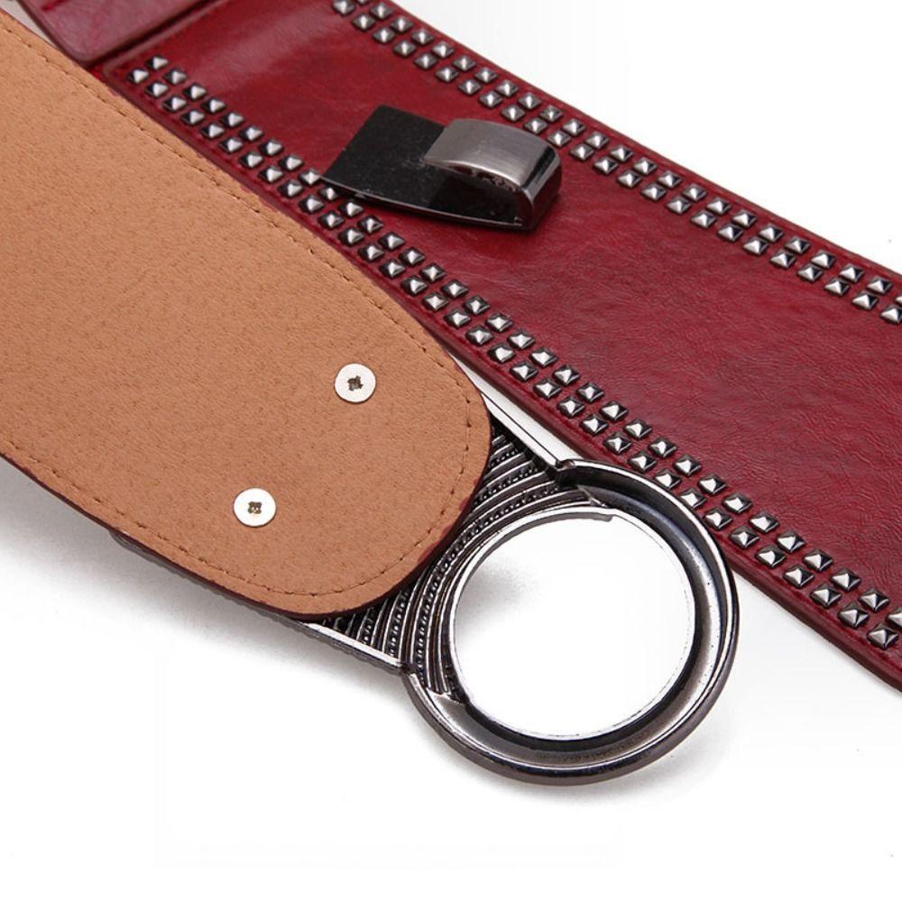 Dress Coat Classic Punk Rocker Waistband Stretch Cummerbunds Luxury Wide Belts Leather Corset Band