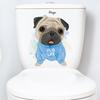 Креативные наклейки для унитаза, милая собака, забавное лицо, легко отделяемая палочка, долговечные яркие цвета, прочно прикрепленные наклейки для украшения ванной комнаты