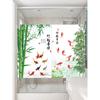 Retro Chinese Style Bamboo Pattern Window Film Green Bamboo Static Cling Glass Stickers Sliding Door Frosted Privacy Window Film
