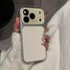 Противоударный чехол с текстурой кожи для iPhone 14/15/16/17 Pro Max - Однотонный дизайн.