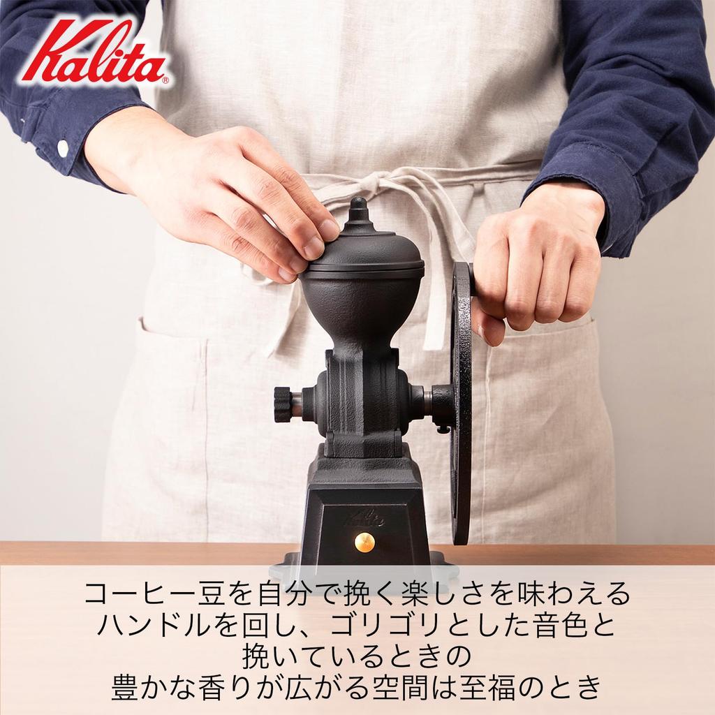 Кофе Kalita с прочным чугунным резаком и алмазной регулируемой ручкой, идеально подходит для небольших помещений и для дома в горах, для улицы и для ретро-шоу昭和.
