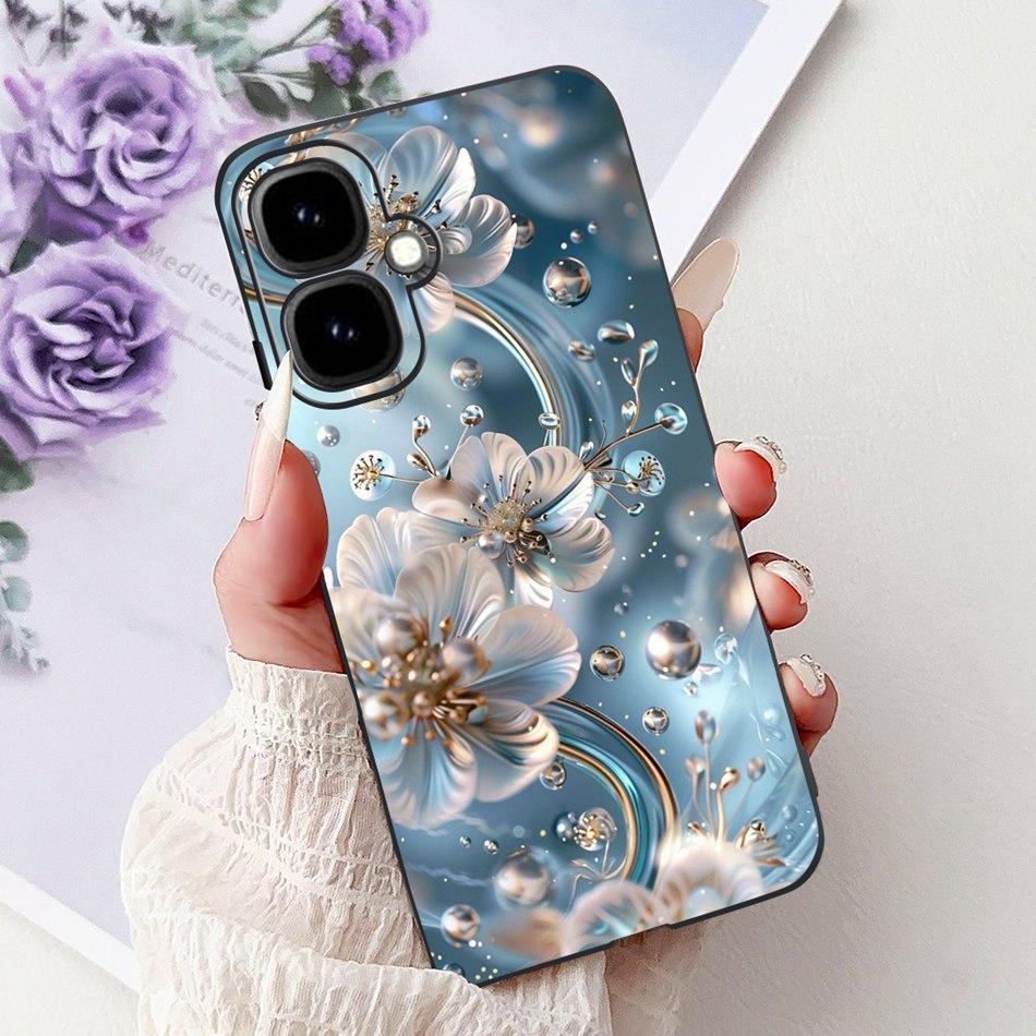 For Infinix Smart 10 2025 Elegant Floral Butterfly Phone Case For Infinix Smart10 Soft Silicone TPU Cases