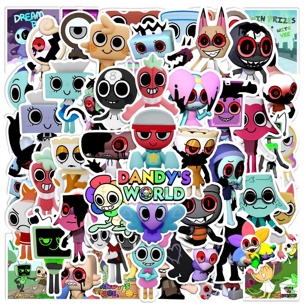 Stickers In The World Of Dandy (Dandy) Roblox Dandy's World Sticker Pack Stickers Set 52 Pcs