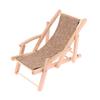 1:12 Dollhouse Miniature Beach Chair Deck Chair Model Living Scene Decor Toy Doll House Accessories