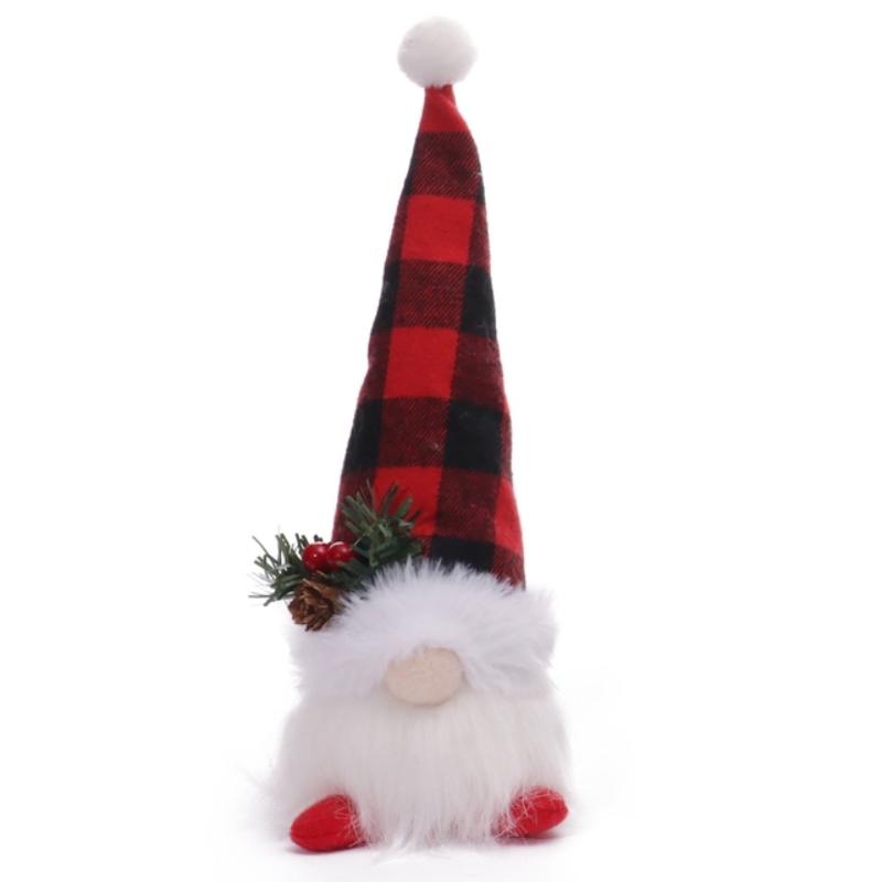 Christmas Tree Ornaments Set of 3 LED Doll Pendants, Santa Gnome Plush Dolls for Xmas New Year Home Party Decoration Favors