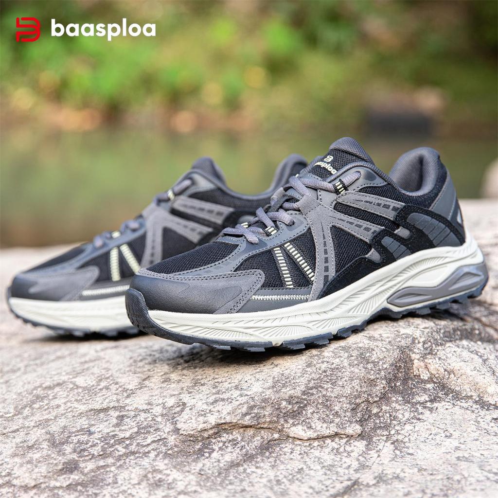 BAASPLOA Мужские кроссовки для бега, сетчатые, дышащие, мужские кроссовки для бега на открытом воздухе, нескользящие, ретро, мужские модные кроссовки для бега на открытом воздухе