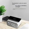 Retro LED Clock Bluetooth Speaker with 15W Wireless Charging for Hotels