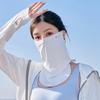 Sun Protection Mask Ice Silk Breathable Ear Loop Mask Elastic Sunscreen Anti-UV Face Covering Thin Breathable Sports Neck Gaiter