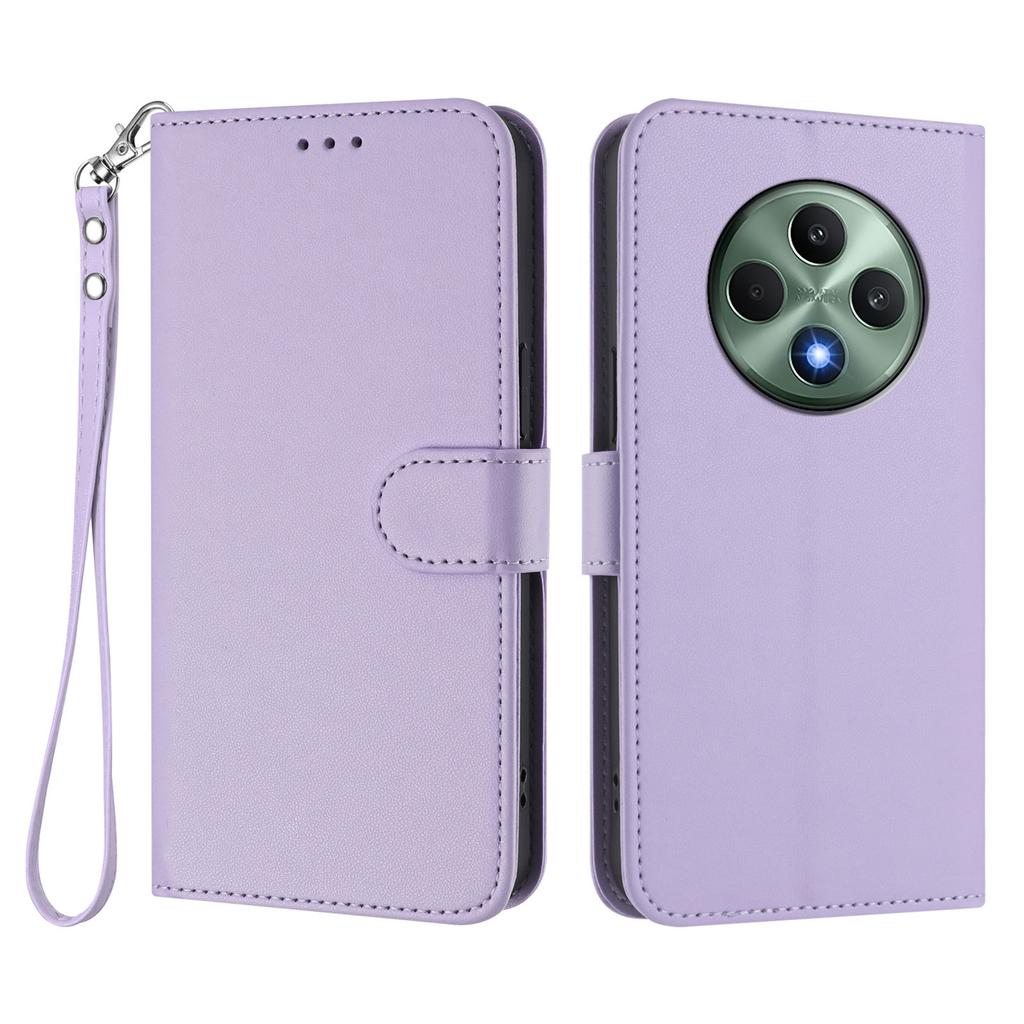 Для Oppo Reno12 F 4G/Oppo Reno12 FS 5G/Oppo Reno12 F 5G Кожаный чехол Кошелек Подставка Чехол для телефона с ремешком на запястье