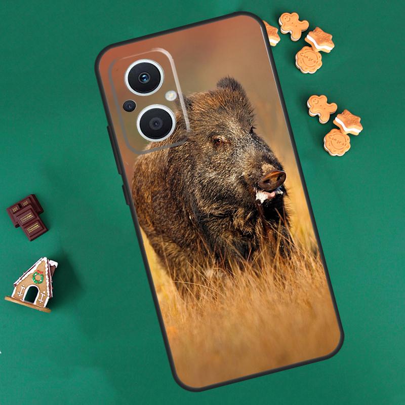 wild boar Case For OPPO Reno 8 7 Lite 14 13 12 11 F 10 Pro 8T Cover For OPPO Find X8 X6 X5 X9 Pro Coque
