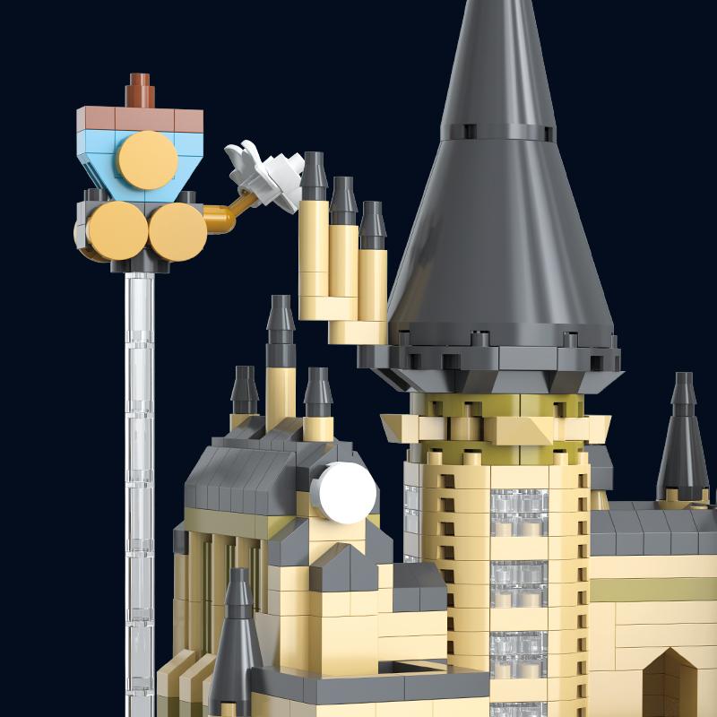 MOC Магический мир Средневековый замок Moc Микро Строительные Блоки Кирпичики Модель Сборка Блоки Хогвартс Игрушки Рождественские Подарки на День Рождения