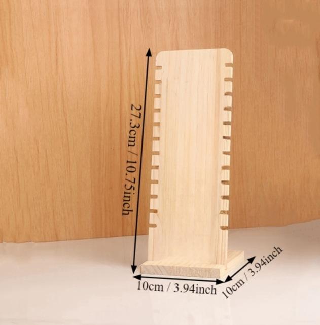 Bamboo and wood removable necklace display stand collarbone chain jewelry hanger necklace display shooting live stream prop shelf