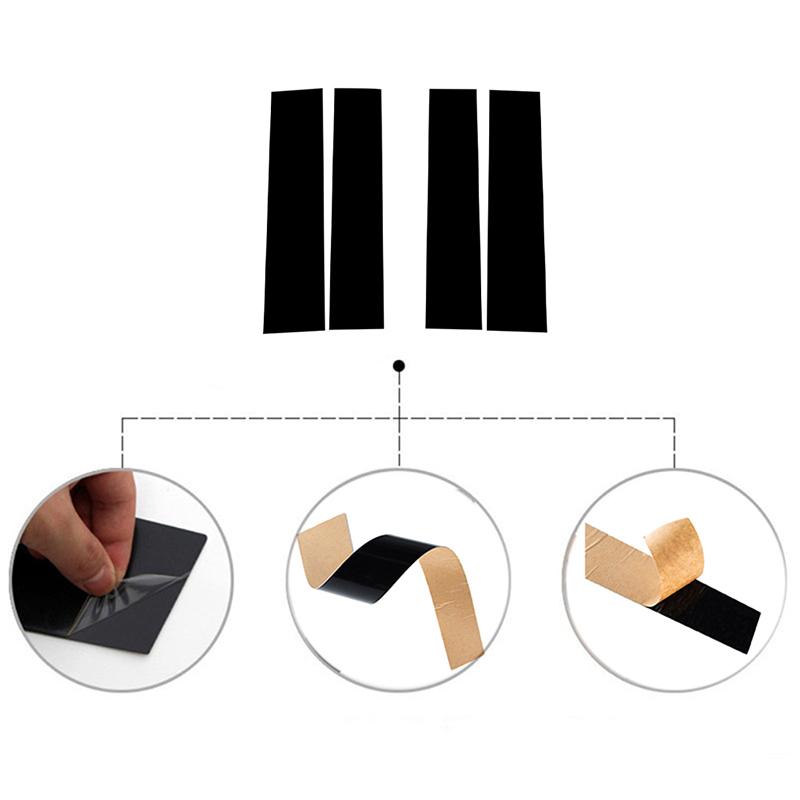 4pcs/set Car BC Column Accessories For Ram 1500 TRX 4 Door Crew Cab 2019-2023 Glossy Black Door Window Pillar Posts Trim Styling
