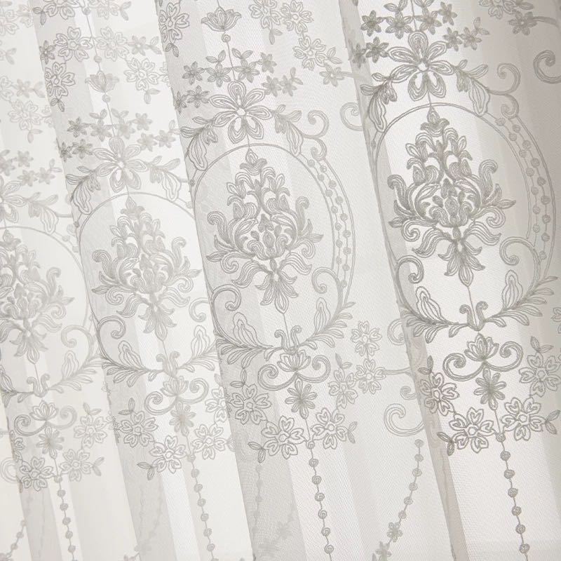 Современный экран для окна, занавеска для балкона, белая занавеска для перегородки, гостиная, спальня, эркер, полузатемняющая вышитая экран для окна