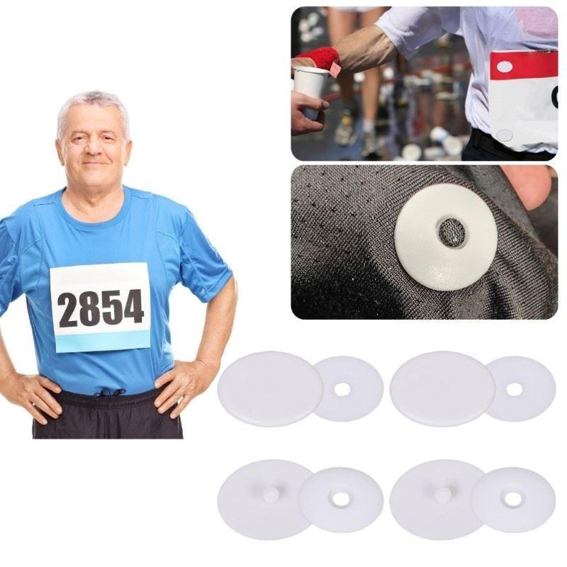 4 pcs Race Number Clip Marathons number Holder marathons Gear Sports Bib