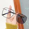 Fashion Metal Photochromic Sunglasses Men Women Retro Square Sun Glasses Stylish Chameleon Anti-glare Driving Shades UV400