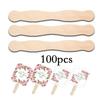 Wooden Popsicle Craft Sticks and Paddle Spoons for DIY Ice Cream Making Crafts Party Kitchen Use 25/50/100PCS