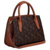 Coach Сумка-тоут Andrea Carryall 22 с принтом "Лошадь и карета", из синтетической кожи, через плечо, маленькая женская сумка-тоут, цвет Трюфель CZ336-IMS2K