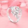925 Sterling Silver Wedding Jewelry Heart AAA Zircon Ring