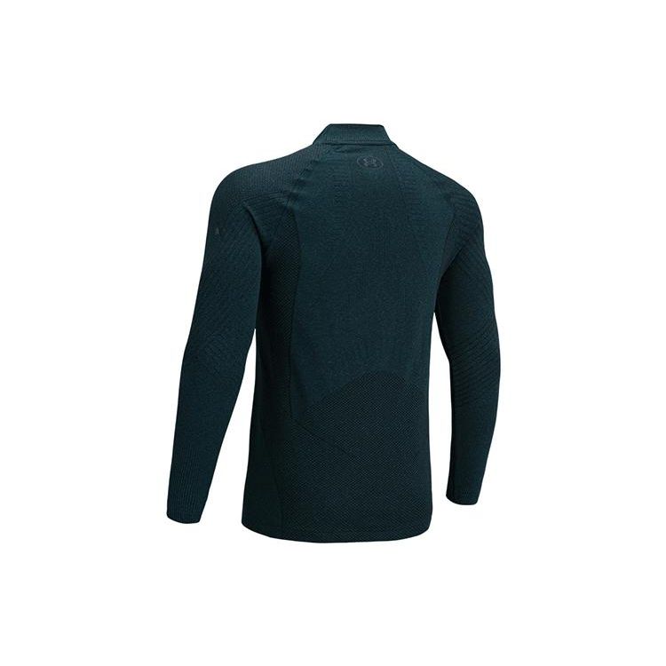 Under Armour Повседневная спортивная футболка с длинным рукавом с логотипом для мужчин, цвет зеленый 1356607-413