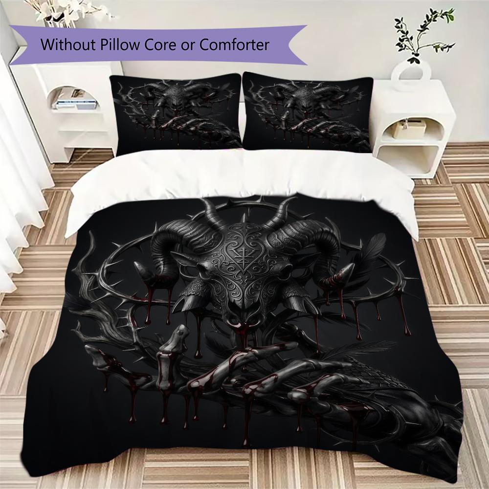 Dark Crown and Royal Wand Pattern Bedding uilt Set uilt Cover Pillowcase Home Decoration Birthday Gift (1 * duvet cover + 2 * pillowcase without core)