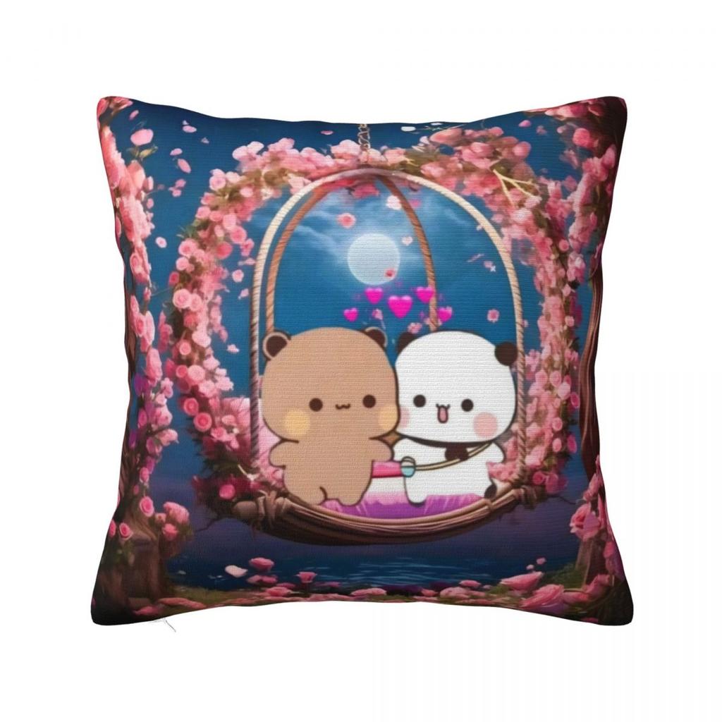 Bubu & Dudu Heart Love Pillow Cover Soft Pillow Case Cushion Cover Cute Funny Graphic Pillowcases For Sofa Bedroom Home Decor