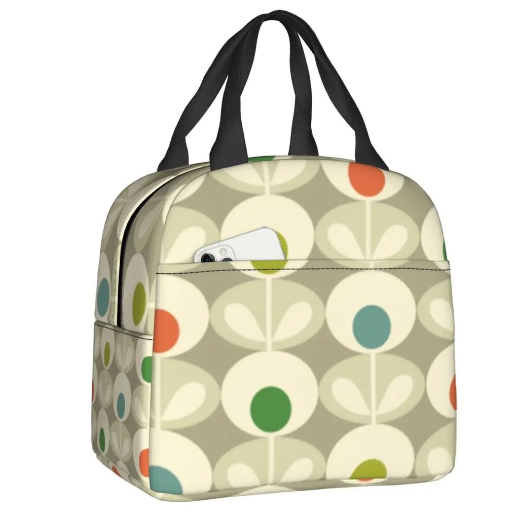 Orla Kiely Bubble Flowers Изолированная Сумка Для Обеда Для Женщин Герметичная Скандинавская Термосумка-холодильник Для Обеда Пляж Кемпинг Путешествия