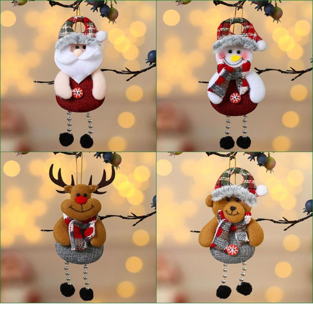 1/4 шт. олень медведь рождественская елка подвесные игрушки Санта снеговик рождественская подвесная подвеска домашний декор