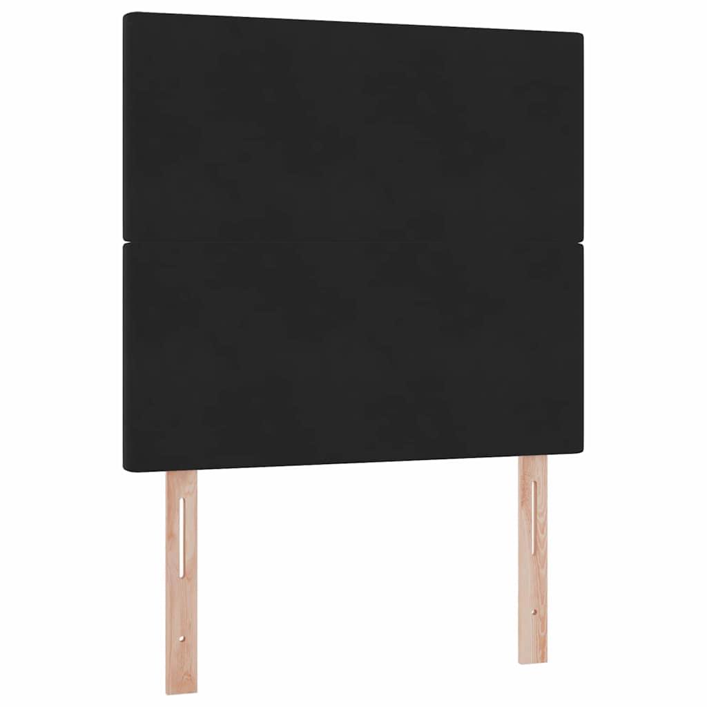Storage Bed with Mattress Black 90 x 200 cm Velvet