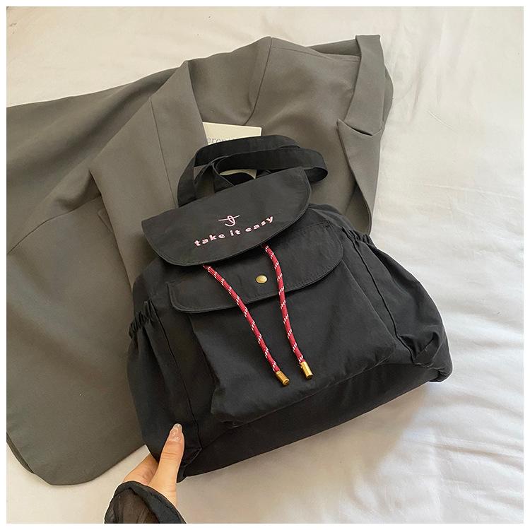 Рюкзак женский новый летний нишевый студенческий стиль большая вместимость повседневный холщовый школьный рюкзак