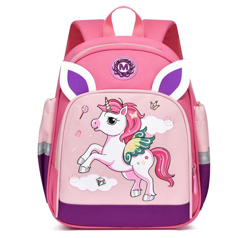 Cute Cartoon Design Kids Backpack Nylon Material For Boys And Girls School Bag