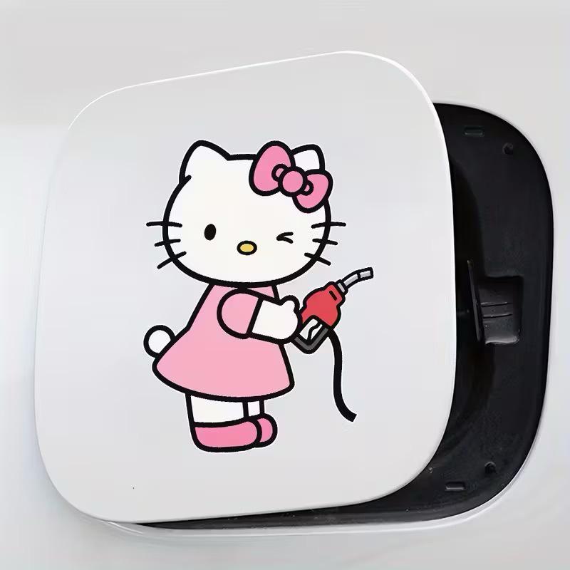 Новая Милая Мультяшная Наклейка на Крышку Бензобака KT Cat для Декора Автомобиля