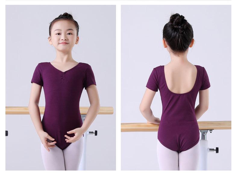 Летняя одежда для танцев с коротким рукавом Yiling Ballet для девочек - Летние модели для детских тренировок