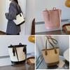 2024 Новая Мода Ретро Сумка-Ведро Подмышечная Уличный Трендовый Средней Вместимости Цветоблокировка Сумка-Тоут Плечевая Сумка