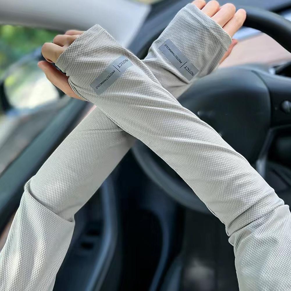 Summer Sunscreen UV Protection Gloves Arm Cover Fake Sleeves Hand Socks Ice Cool Arm Sleeves Outdoor Long Section Women Men