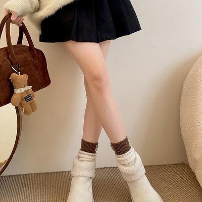 Увеличьте высоту повседневной корейской версии модных маффинов на толстой подошве 2025 зима новые универсальные хлопковые сапоги женские бархатные теплые снежные бо