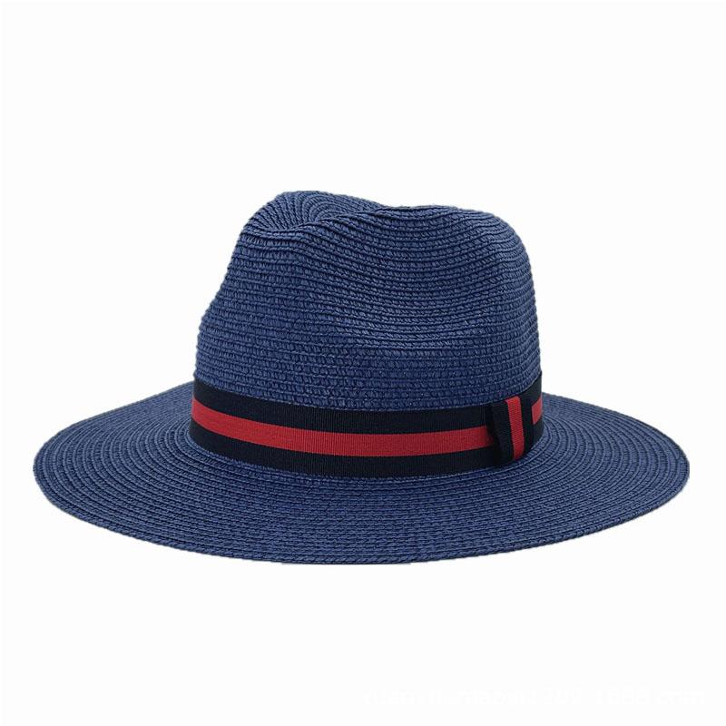 Мужская женская соломенная шляпа Fedora в стиле панамы в стиле пэчворк, соломенная шляпа от солнца, летняя шляпа