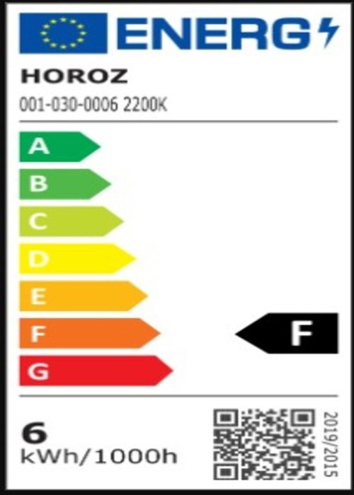 Ampoule LED à filament Vintage globe 6W (Eq. 48W) E27 2200K