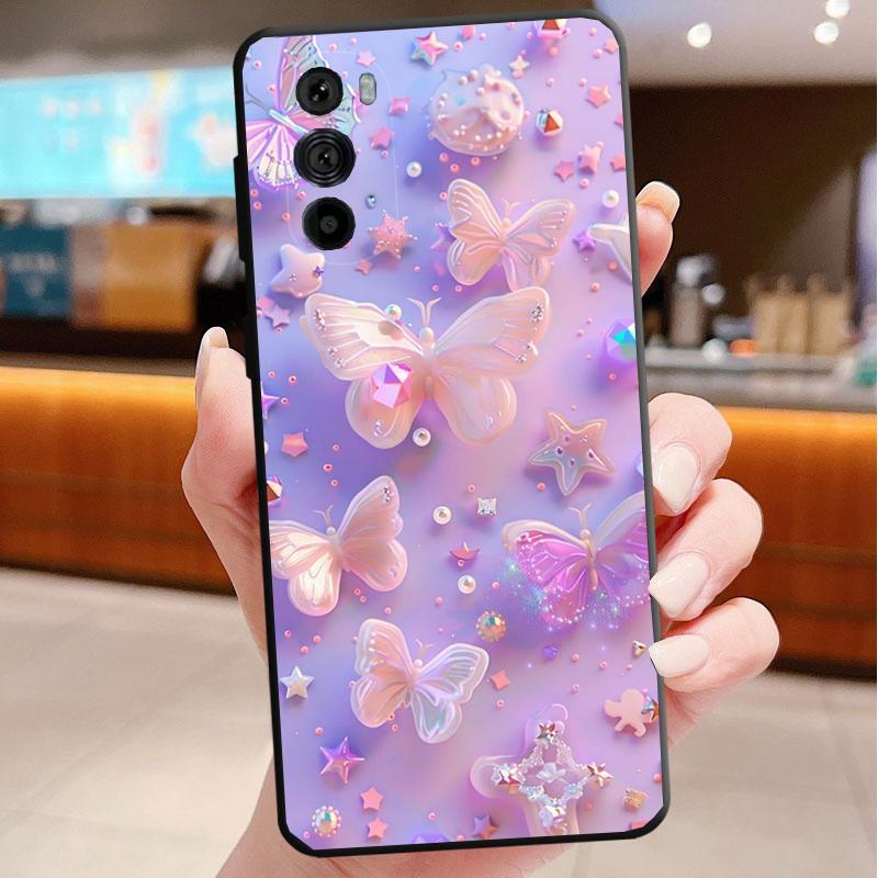 Blue Balck Butterfly Phone Case For Motorola Edge 50 40 Pro 60 50 40 30 Ultra Neo Fusion Moto G Play G Stylus G Power G 2025