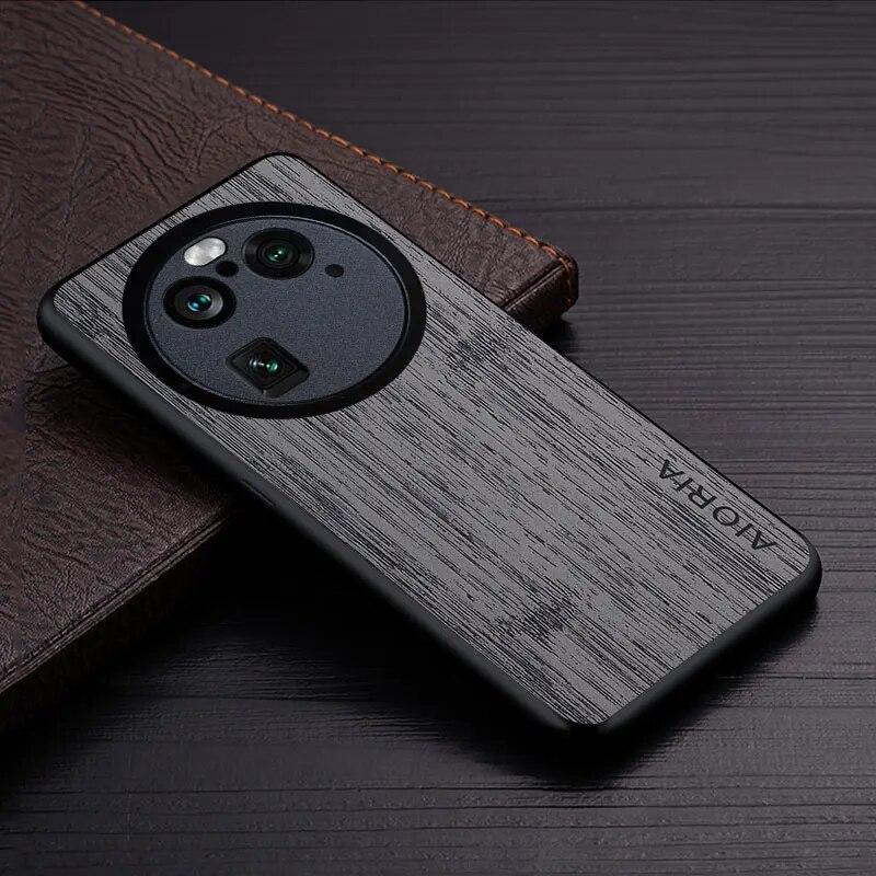 Чехол для Oppo Find X6 Pro X6 5G, кожаный чехол с узором из бамбукового дерева, роскошный чехол для oppo find x6 pro, чехол-капа